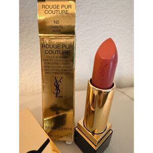 NIB Yves St Laurent Rouge Pur Couture Caring Satin Lipstick in N5 Tribute Nude